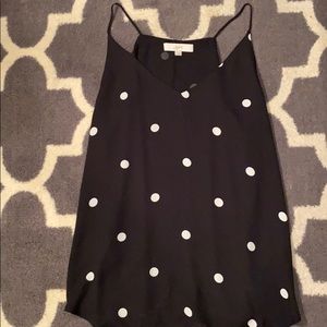Black and white Polkadotted tank top